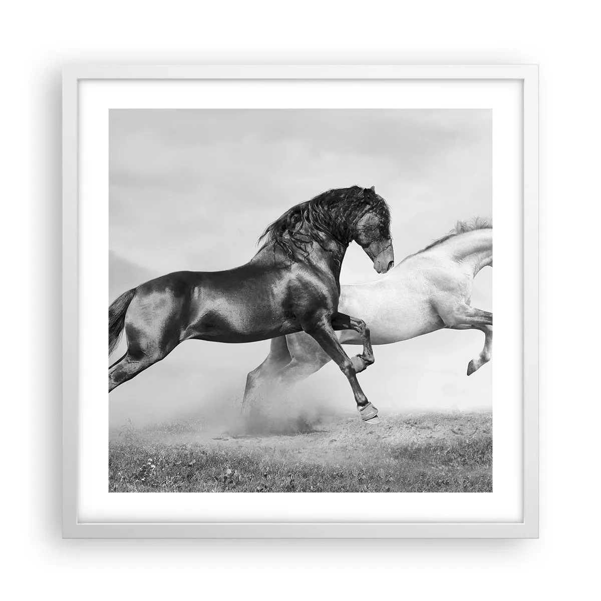 Plakat i hvid ramme - Engle og dæmoner - 50x50 cm