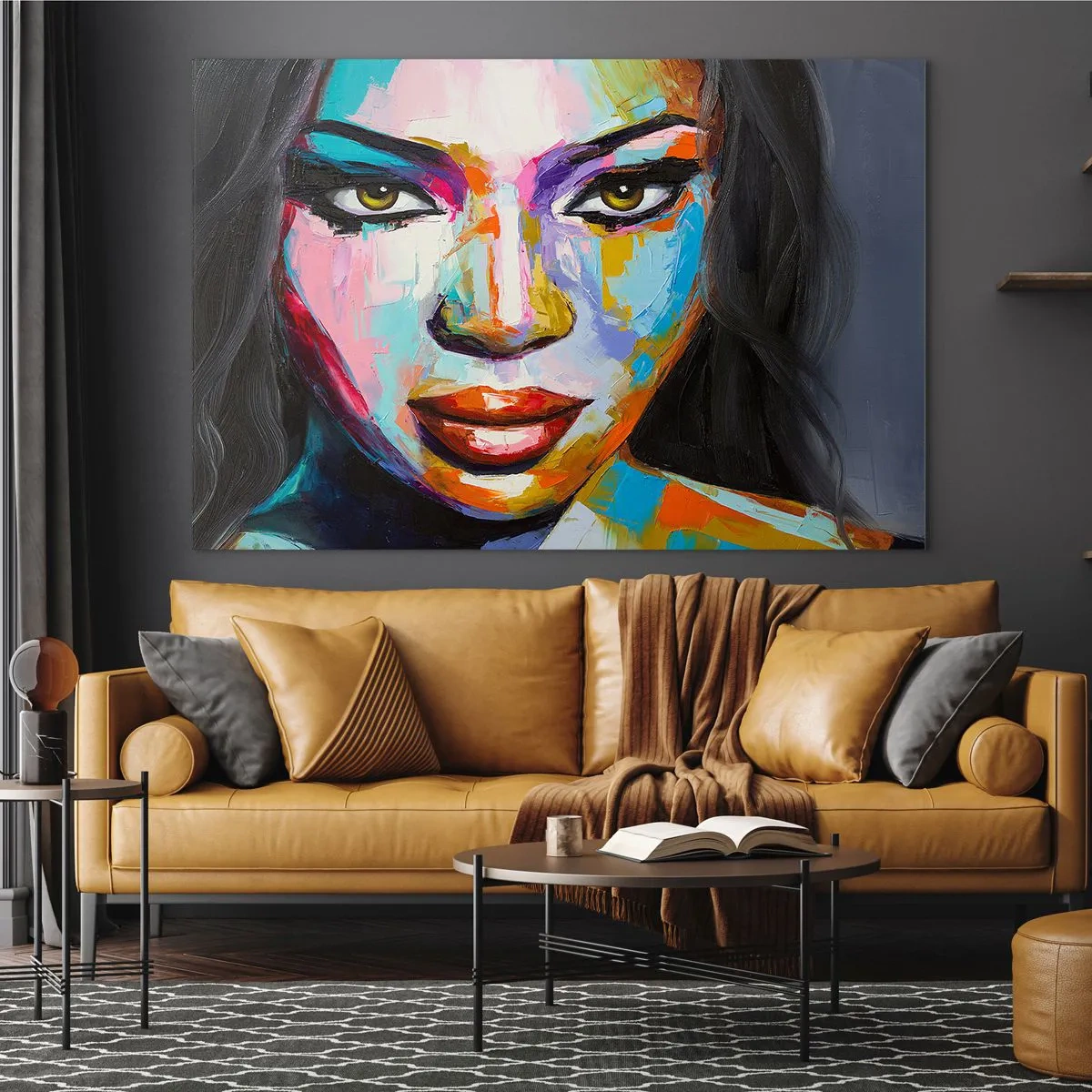 Billede på glas - Du kan ikke tage dine øjne fra - 100x70 cm