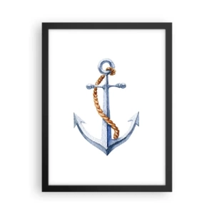 Plakat i sort ramme - Ahoj eventyr! - 30x40 cm
