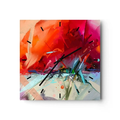 Vægur, Uret - En eksplosion af lys og farver - 30x30 cm