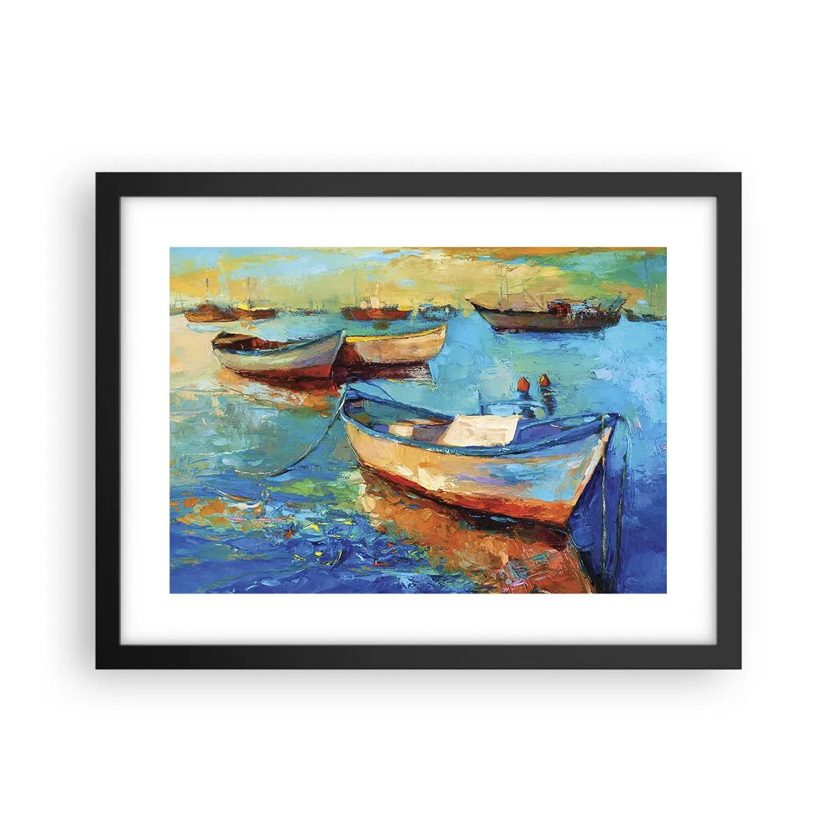 Plakat i sort ramme - I den sydlige bugt - 40x30 cm