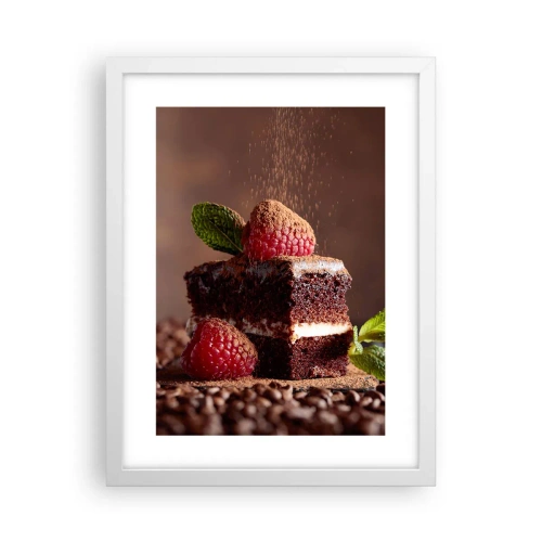 Plakat i hvid ramme - Livet er sødt - 30x40 cm