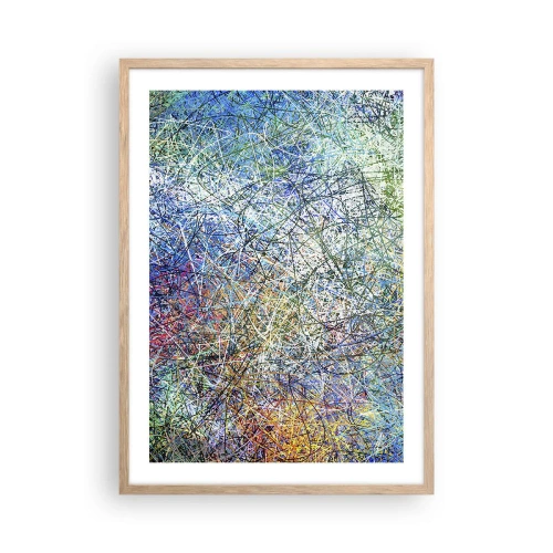 Plakat i ramme af lyst egetræ - Så enkelt er det ikke - 50x70 cm