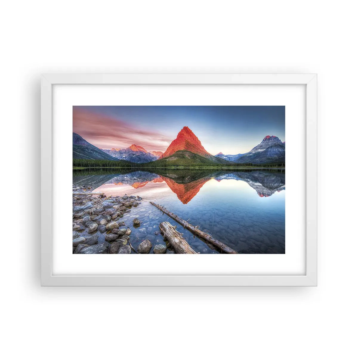 Plakat i hvid ramme - Varme og kulde - 40x30 cm