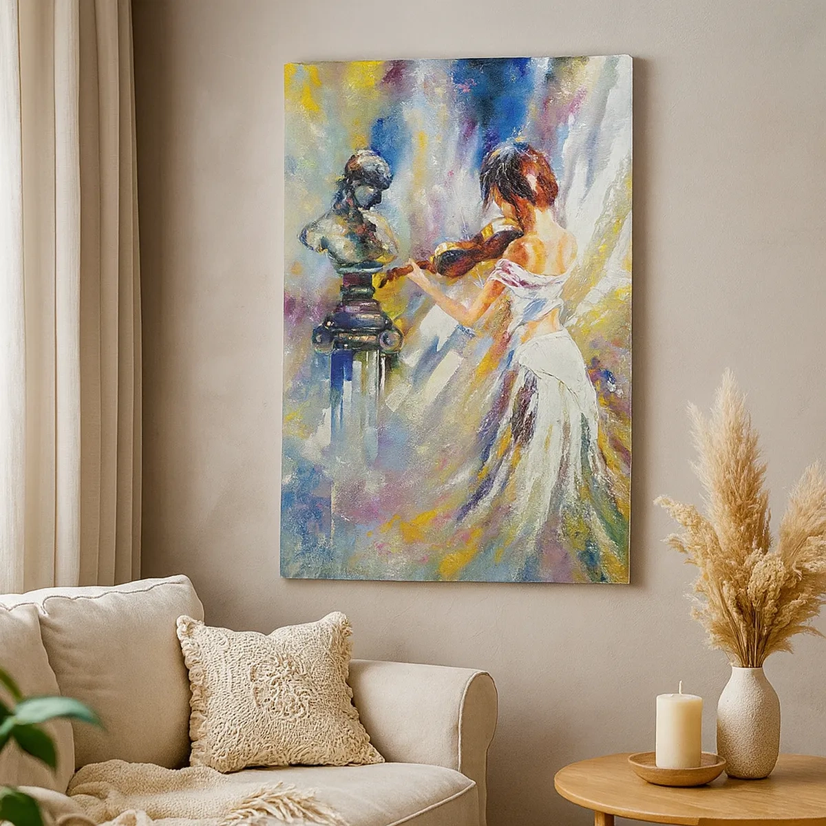 Lærredstryk - Billede på lærred - Genopliv med følelse - 50x70 cm