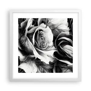 Plakat i hvid ramme - Altid dronning - 40x40 cm