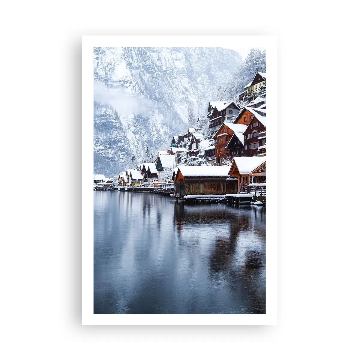 Plakat - I en vinterdekoration - 61x91 cm