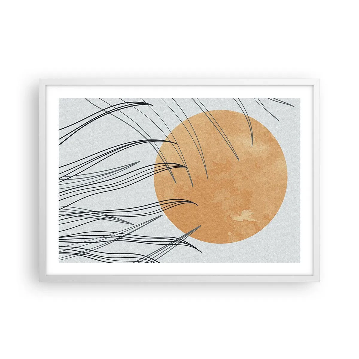 Plakat i hvid ramme - Altid mod solen - 70x50 cm