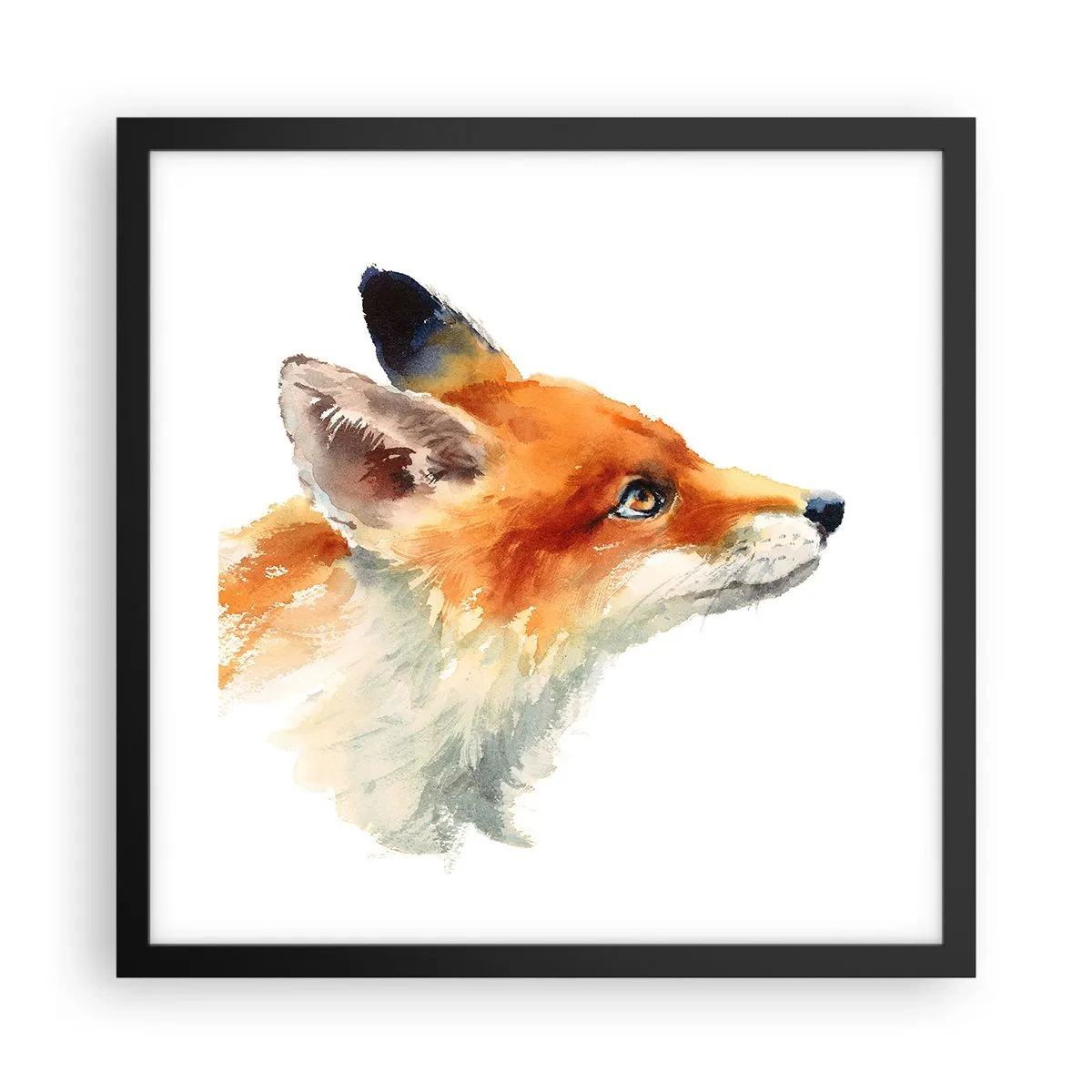 Plakat i sort ramme - Man kan aldrig være for forsigtig - 40x40 cm