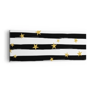 Lærredstryk - Billede på lærred - Vi blev alle født under en heldig stjerne - 140x50 cm