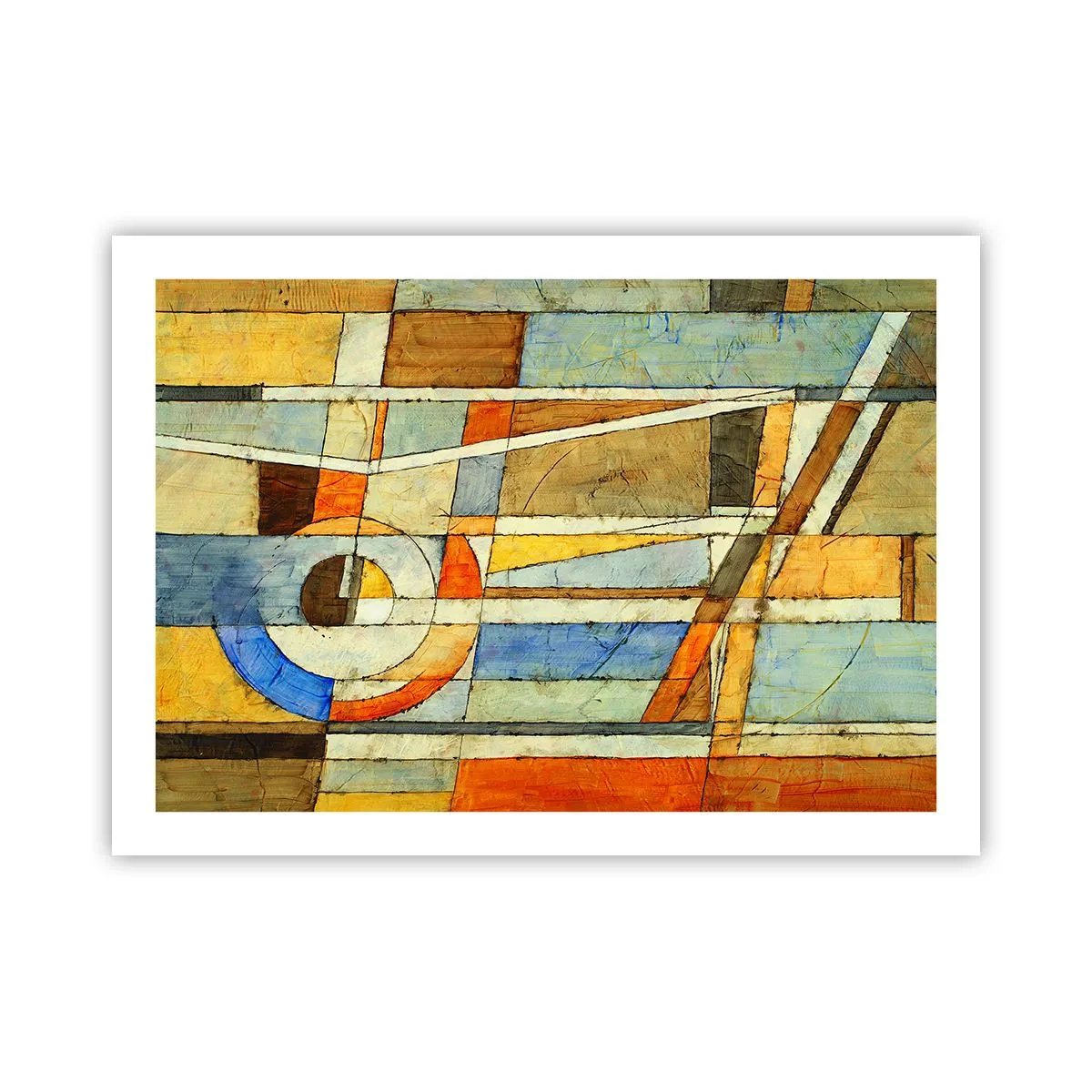 Plakat - Kubisme på en byggeplads - 70x50 cm
