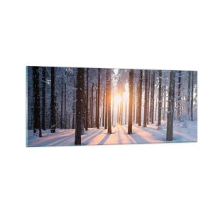 Billede på glas - Klart i sort og hvidt - 100x40 cm