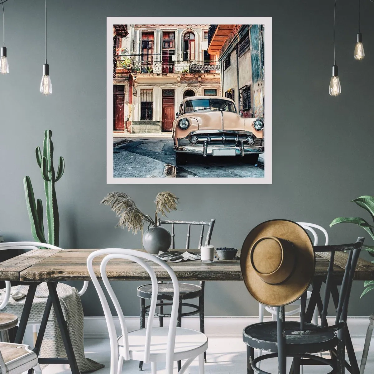 Plakat - Siesta i Havana - 30x30 cm