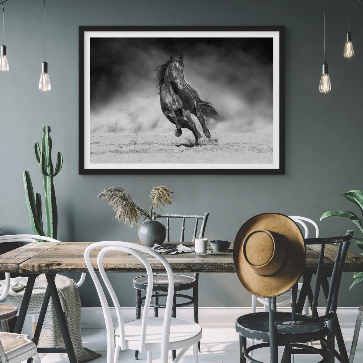 Plakat i sort ramme - Værdig til emiren selv - 70x50 cm