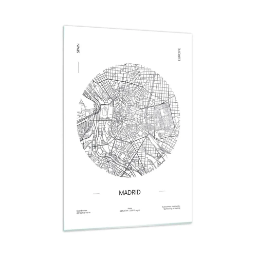 Billede på glas - Madrids anatomi - 50x70 cm