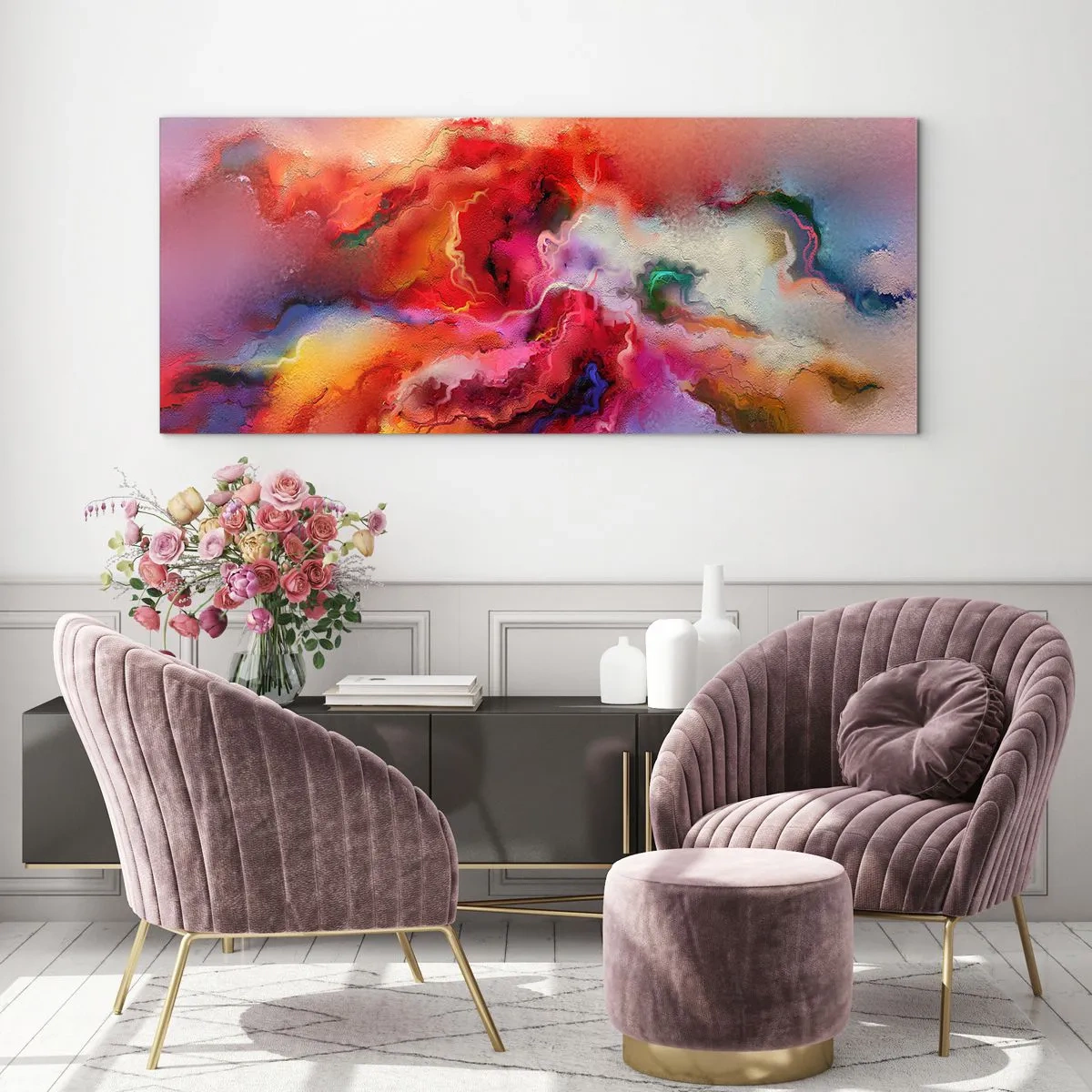 Billede på glas - Sådan fanger du drømmen - røg - 160x50 cm