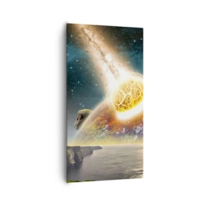 Lærredstryk - Billede på lærred - Kosmisk drama - 65x120 cm