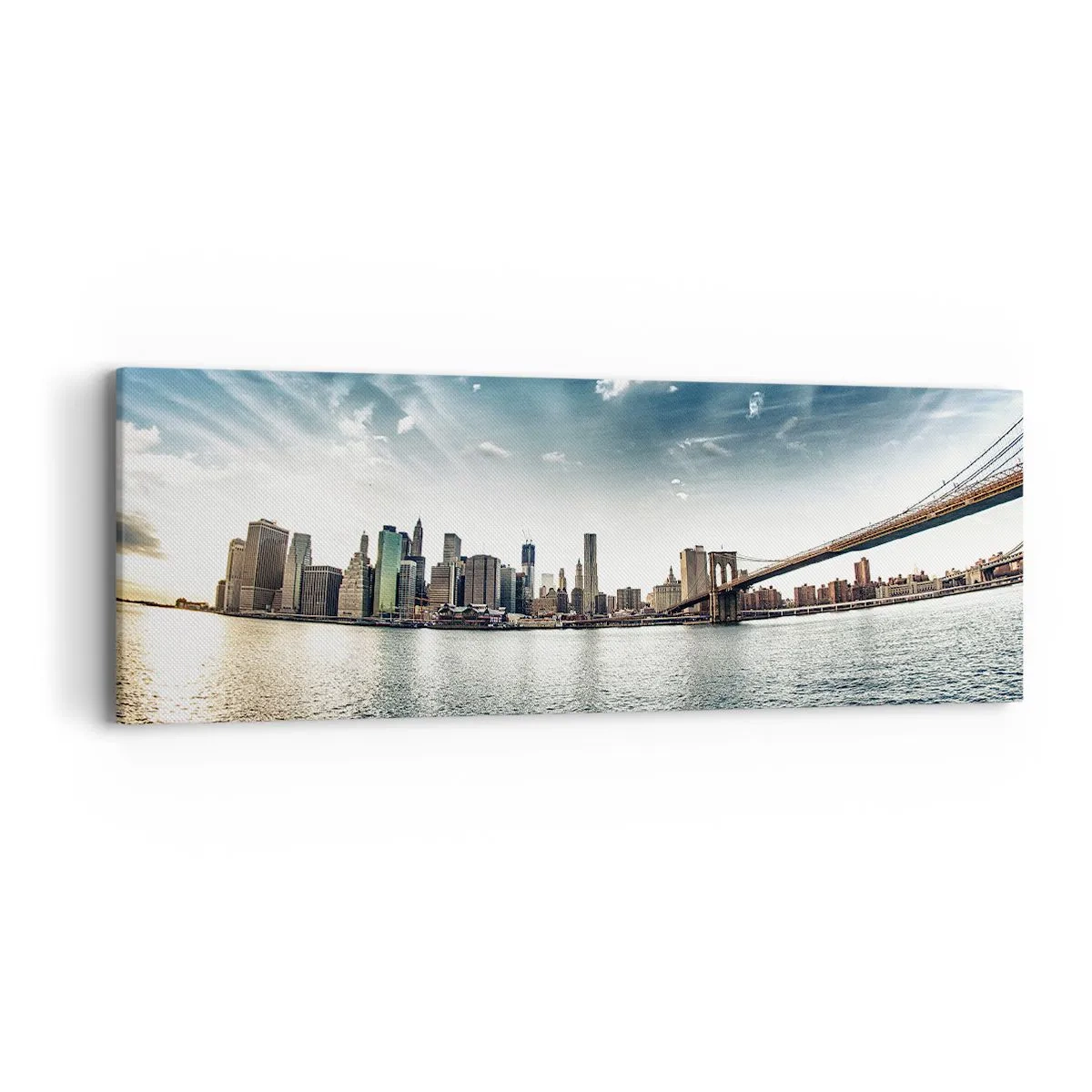 Lærredstryk - Billede på lærred - Glas ø - 90x30 cm