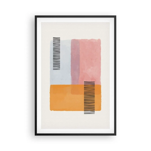 Plakat i sort ramme - Fra hjørne til hjørne - 61x91 cm