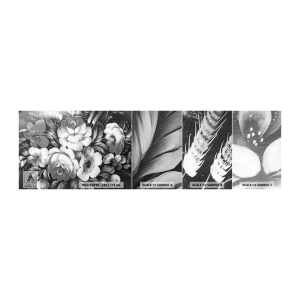 Prøve Fototapet Selvklæbende Deluxe Sticker - Smuk selv i grå farve - Abstraktion, Blomster, Stykke - 100x30 cm