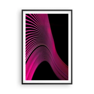 Plakat i sort ramme - En allé af lys - 61x91 cm