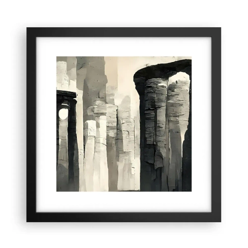 Plakat i sort ramme - Antikkens majestæt - 30x30 cm