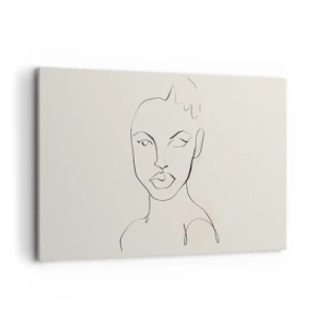 Lærredstryk - Billede på lærred - Omrids af sensualitet - 120x80 cm