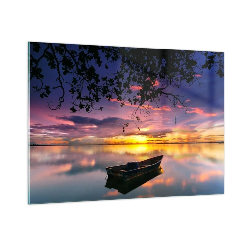 Billede på glas - "Det ser ud til, at du hænger midt på himlen..." - 100x70 cm