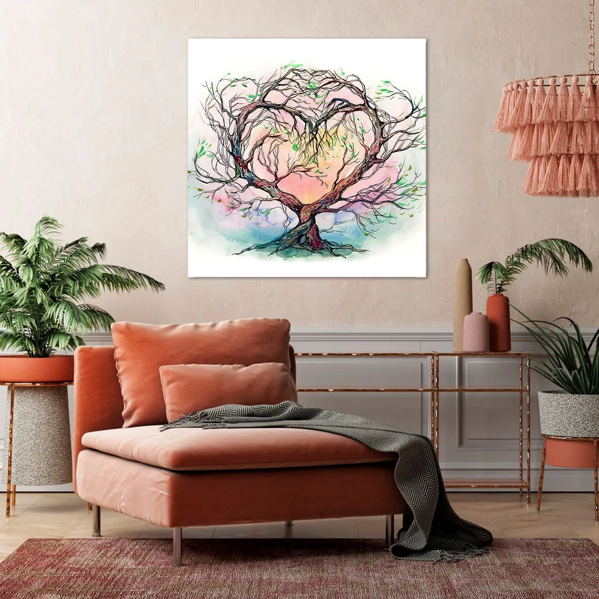 Lærredstryk - Billede på lærred - Sammen mod stormene - 70x70 cm