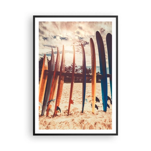 Plakat i sort ramme - Godnat, indtil i morgen - 70x100 cm