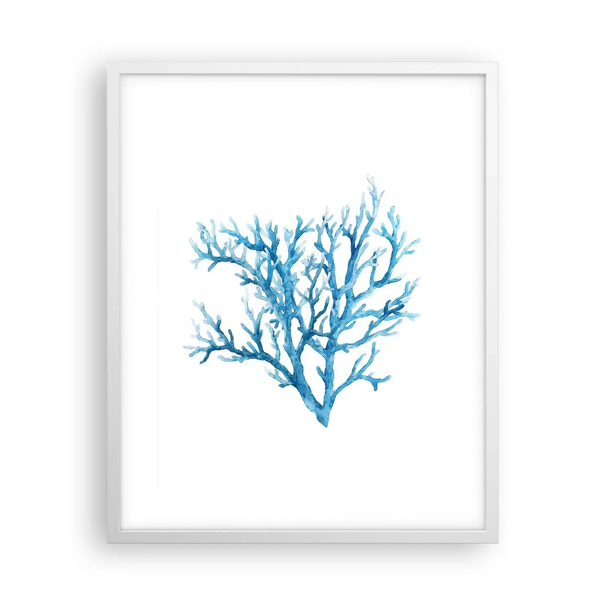 Plakat i hvid ramme - Marint filigran - 40x50 cm