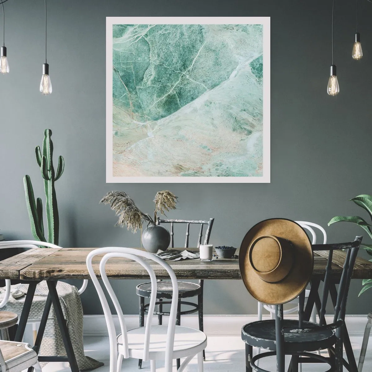 Plakat - Den ædle kølighed af sten - 60x60 cm