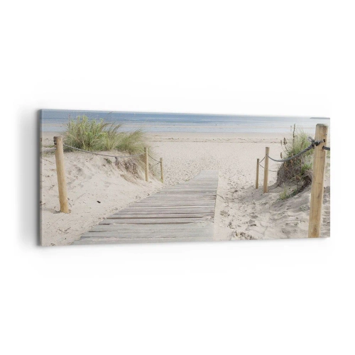 Lærredstryk - Billede på lærred - Ud over horisonten - 100x40 cm