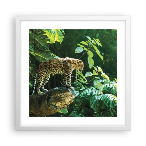 Plakat i hvid ramme - Til jagt? - 40x40 cm