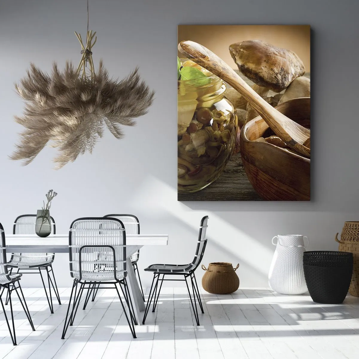 Lærredstryk - Billede på lærred - Frisk, saltet eller efterårssaltet.... - 65x120 cm