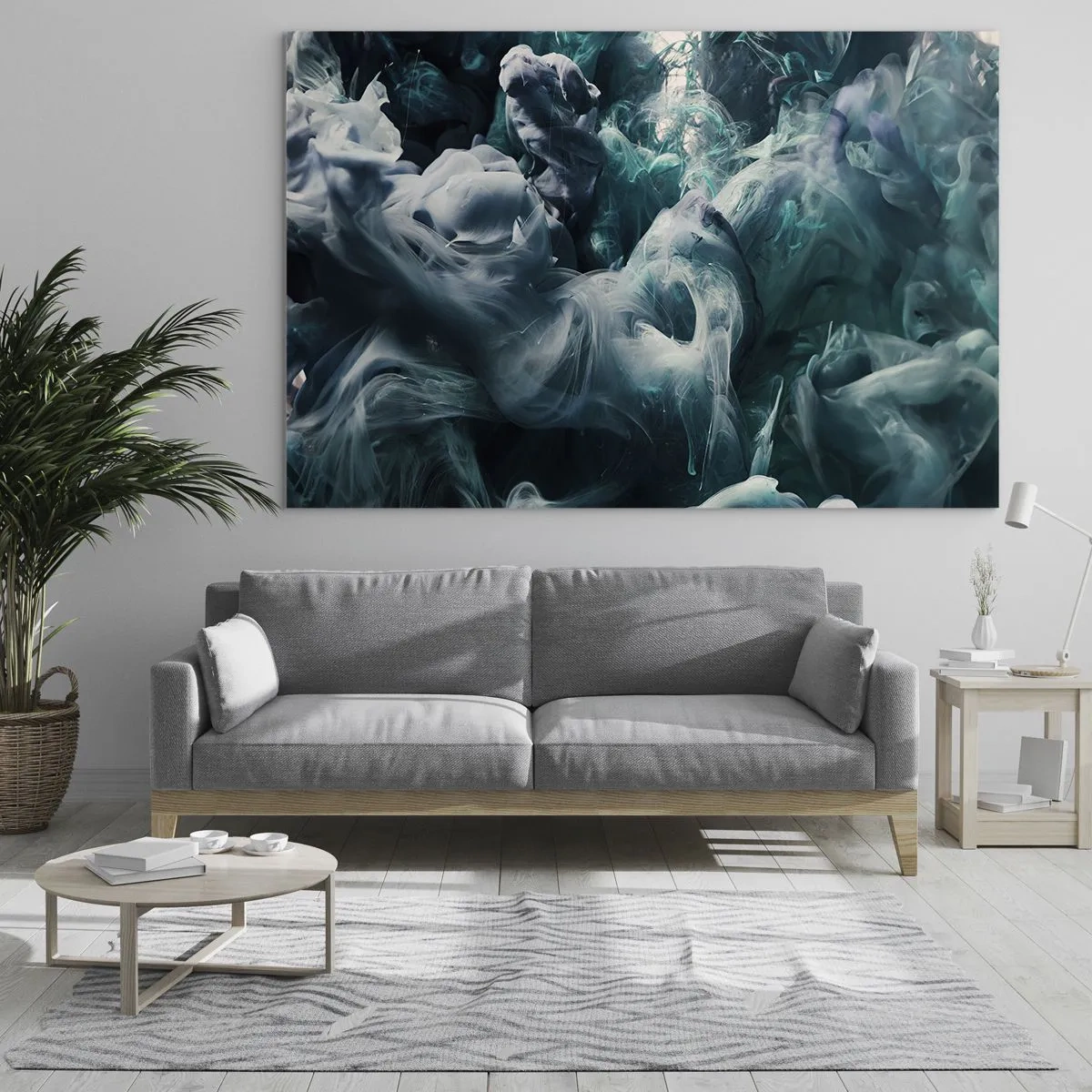 Billede på glas - Farvebevægelse - 100x70 cm