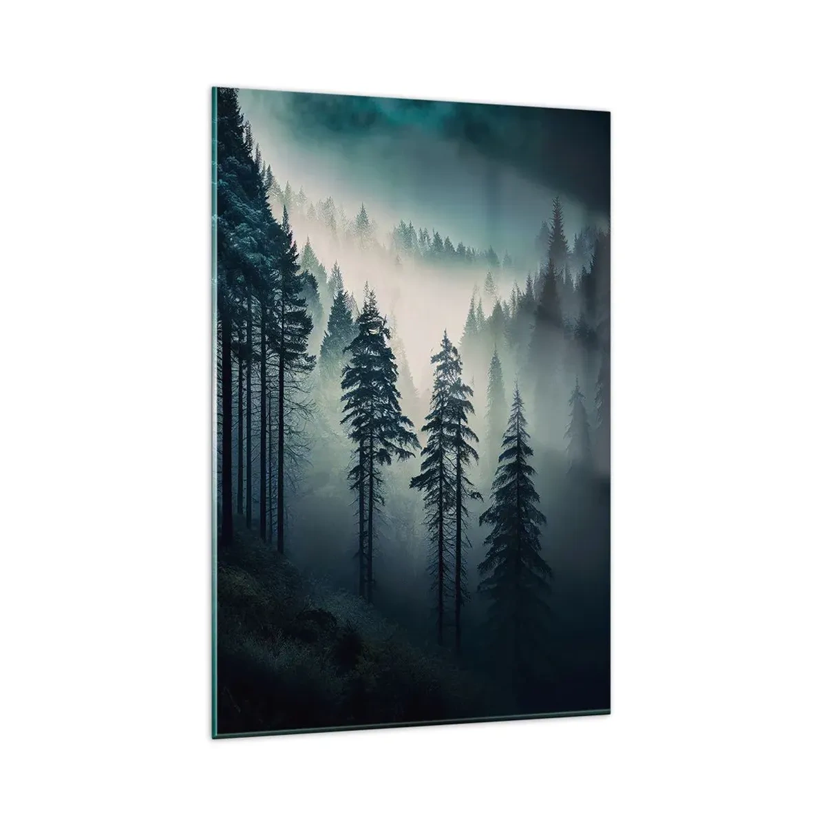 Billede på glas - Morgen i bjergene - 80x120 cm