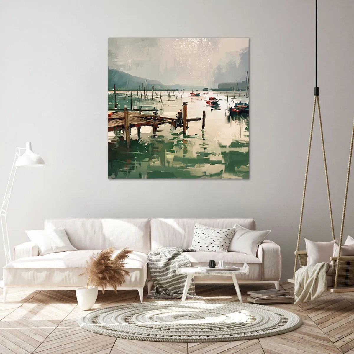 Lærredstryk - Billede på lærred - Dækket af en smeltet måne - 60x60 cm