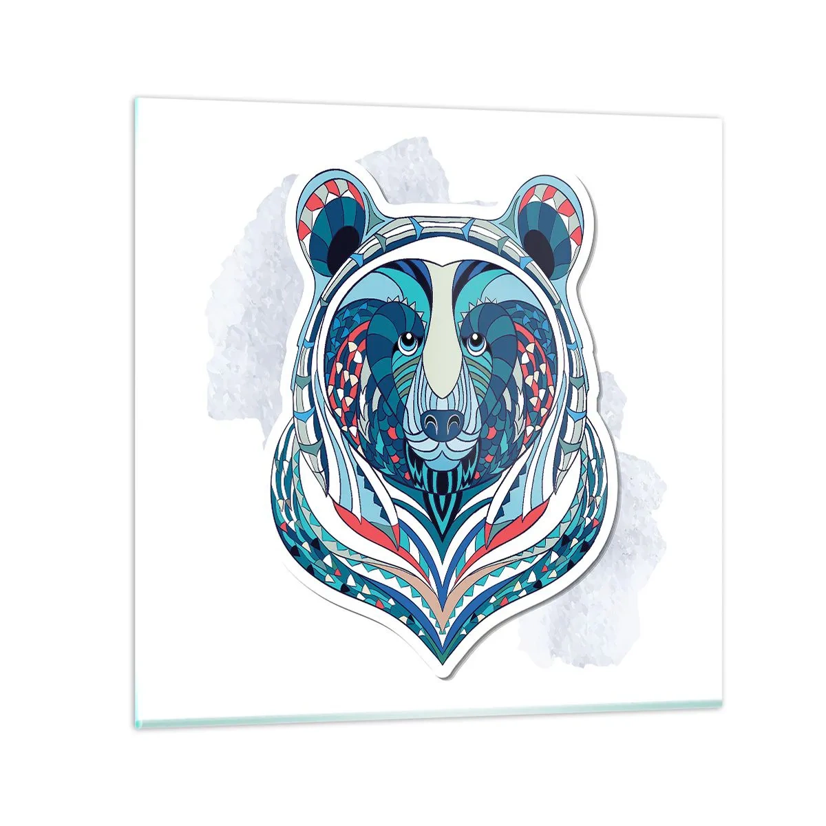 Billede på glas - Eviva Grønland! - 30x30 cm