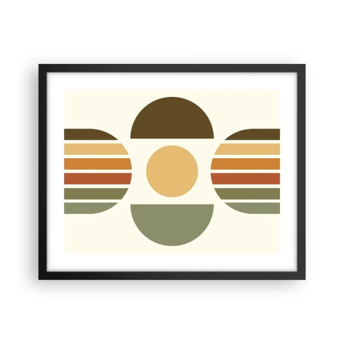 Plakat i sort ramme - I jordfarver - 50x40 cm
