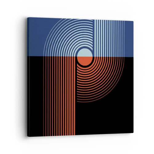 Lærredstryk - Billede på lærred - I en geometrisk omfavnelse - 30x30 cm