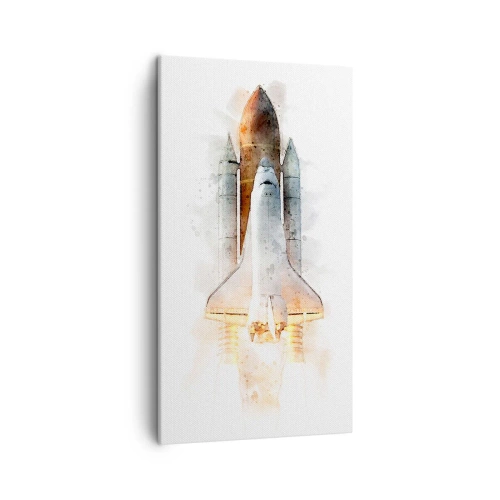Lærredstryk - Billede på lærred - Opdagelsesrejsende i starten - 45x80 cm