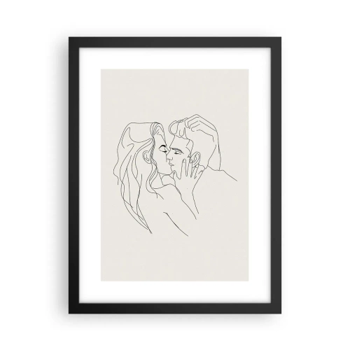 Plakat i sort ramme - Forviklet i følelser - 30x40 cm