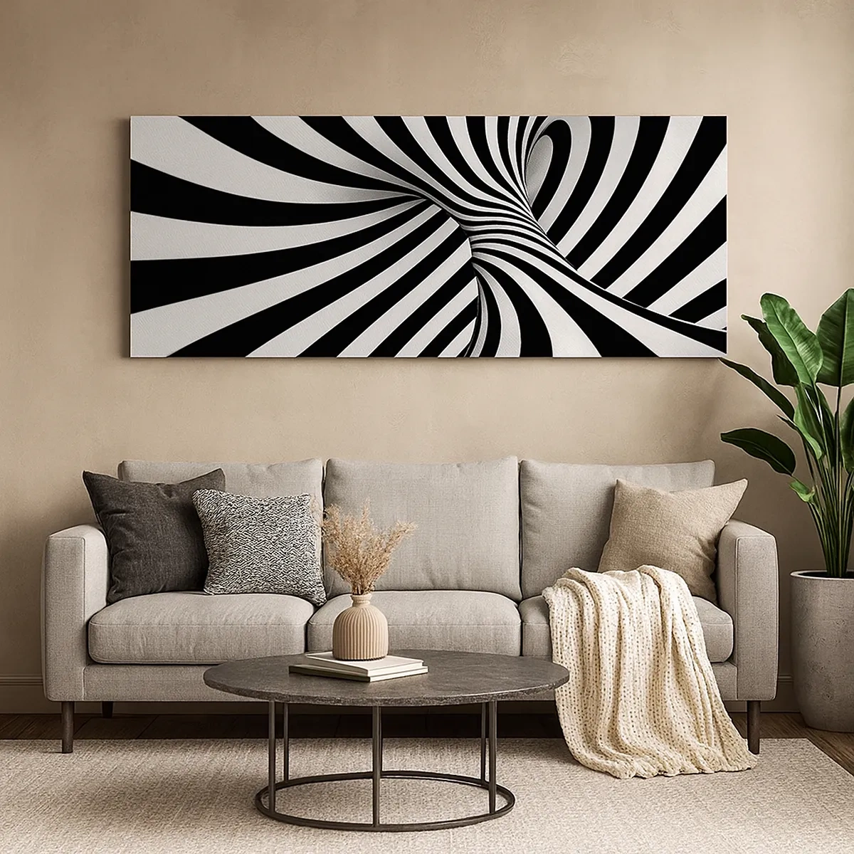 Lærredstryk - Billede på lærred - Sammensætning: dansende rum - 30x30 cm