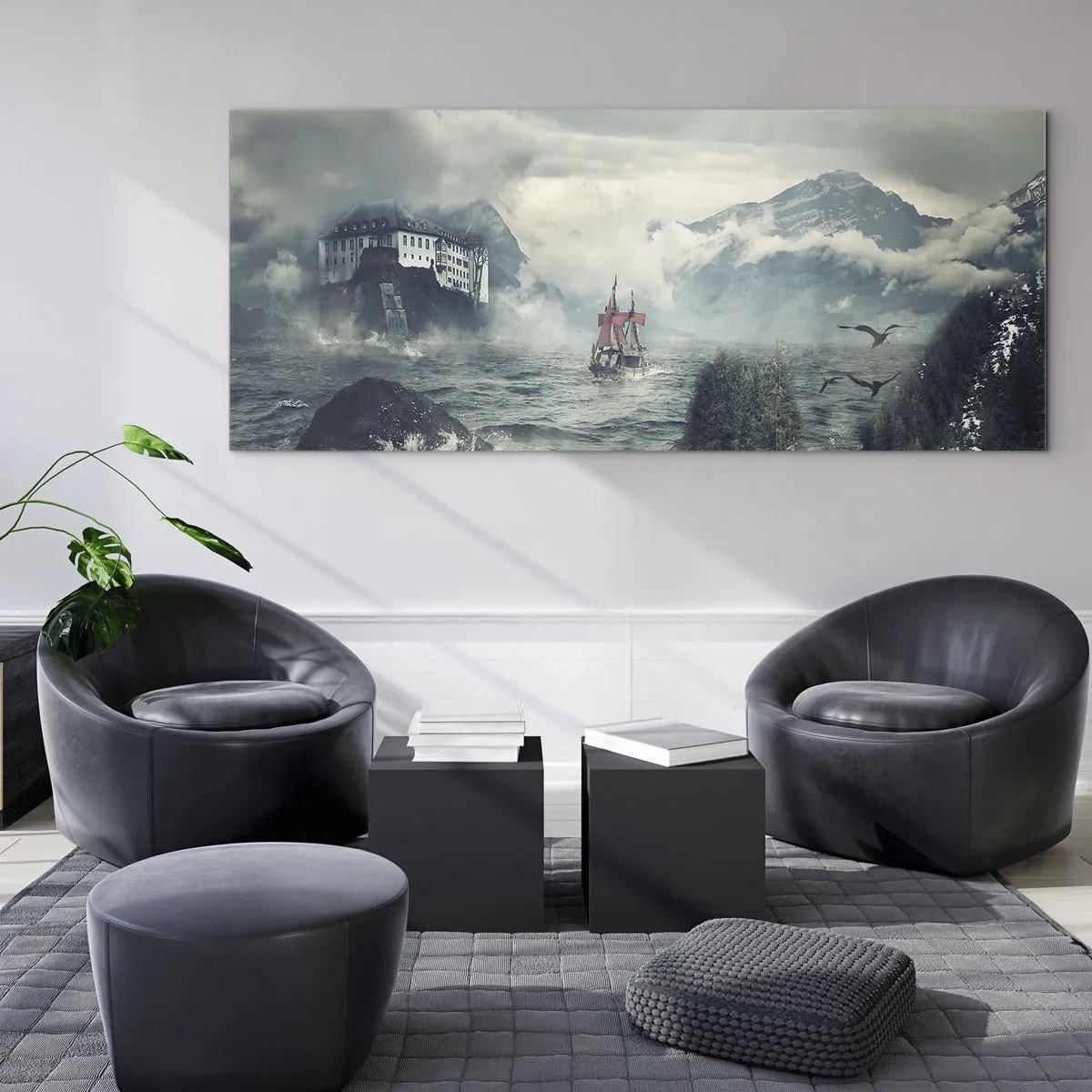 Billede på glas - På magiske vande - 120x50 cm