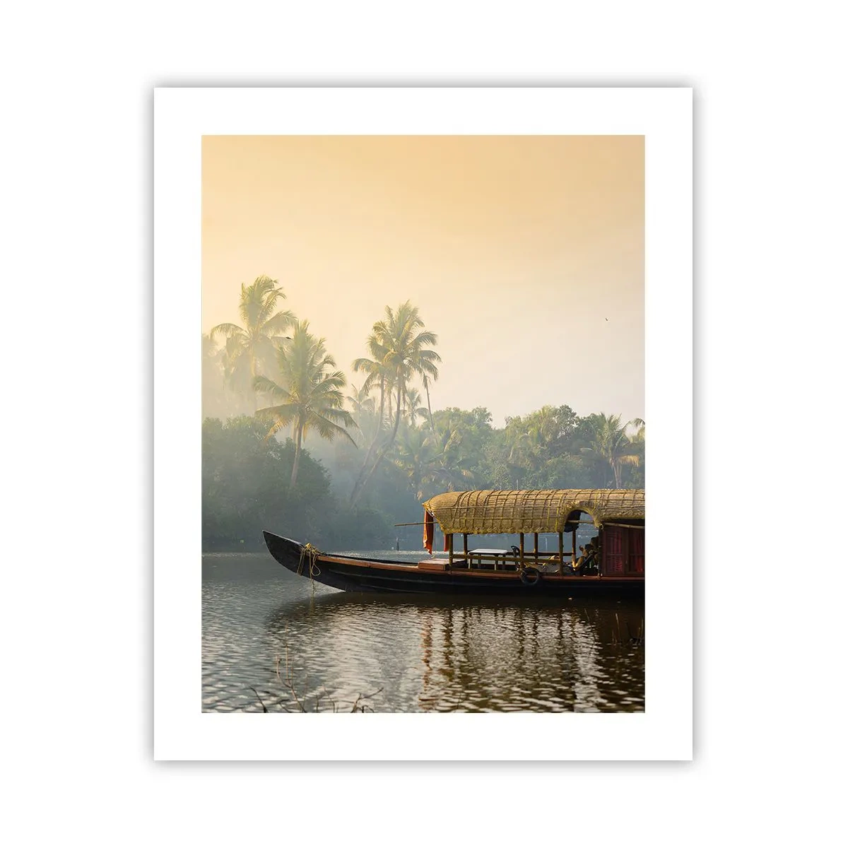 Plakat - Hus ved floden - 40x50 cm