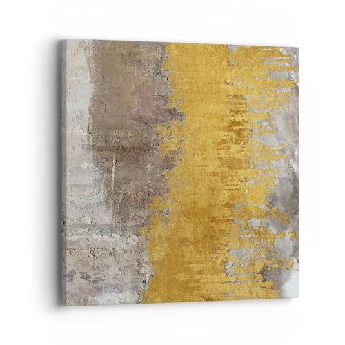 Lærredstryk - Billede på lærred - En gylden eksplosion - 40x40 cm