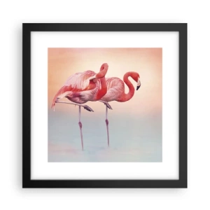 Plakat i sort ramme - I farven af den nedgående sol - 30x30 cm