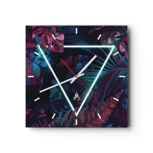 Vægur, Uret - Have i disco-stil - 30x30 cm