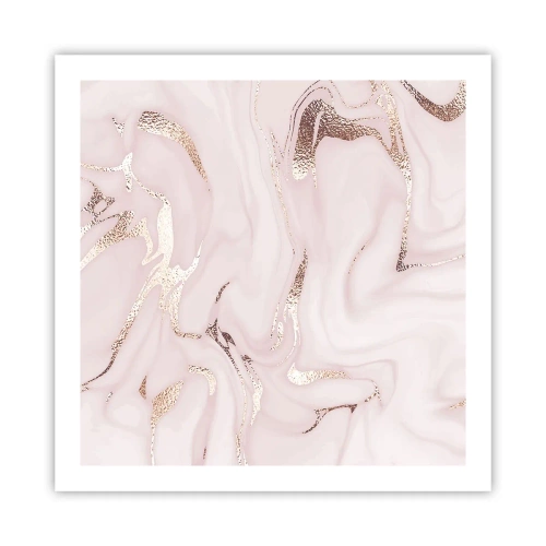 Plakat - I et lyserødt tørklæde - 60x60 cm